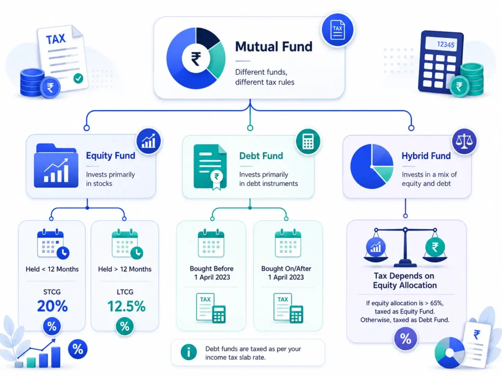 tax on mutual funds in india